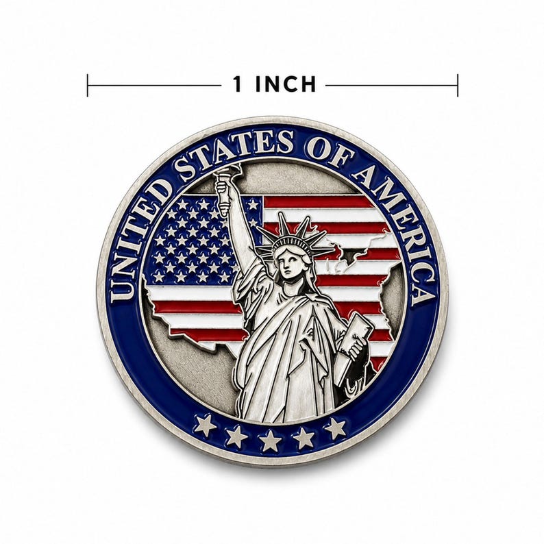 Custom Engraved Metal Coins: 1 Inch Challenge, Logo, Military ...