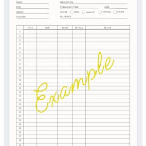 School Nurse Medication Administration Record Bundle | Monthly MAR, PRN MAR & Medication Refill Tracker