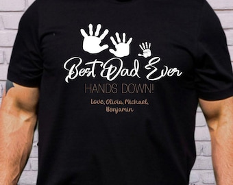 Chemise pour papa personnalisée, Meilleur papa de tous les temps, Chemise pour papa avec noms d'enfants, Chemise fête des pères personnalisée, Chemise drôle pour homme, Anniversaire de papa