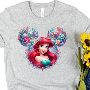 The Little Mermaid Shirt, Disney Princess T-shirts, Ariel Mermaid Shirt, Disney Ariel Shirt, Disney Girl Trip Gifts, Disney Women Shirt image 1