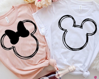 Disneyworld Group Shirt, Disney Ear Shirt, Disney Mickey Silhouette Shirt, Disney Vacation Matching Shirts, Mickey Minnie Mouse Head Shirt