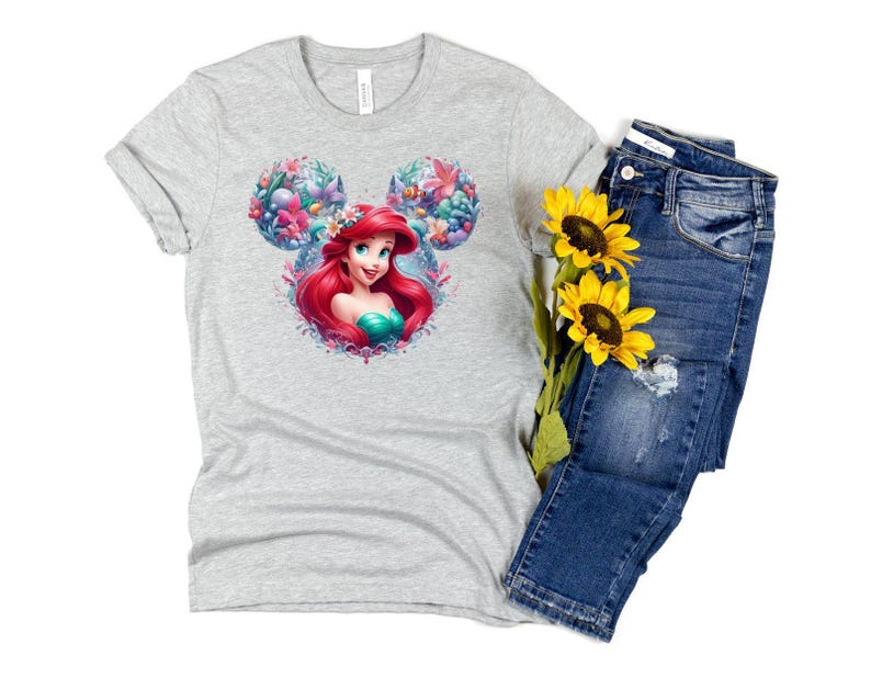 The Little Mermaid Shirt, Disney Princess T-shirts, Ariel Mermaid Shirt, Disney Ariel Shirt, Disney Girl Trip Gifts, Disney Women Shirt image 1