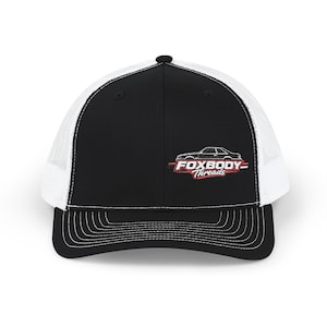 Foxbody Mustang Outline Logo Snapback Trucker Cap | Car Muscle Car Hat