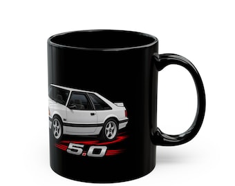 Cold Start Procedure - Foxbody Mustang | Black Ceramic Coffee Cup