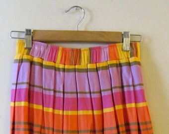 Bright Striped Skirt S M 28 Waist