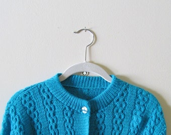 Cable Knit Cardigan M L 38 Bust