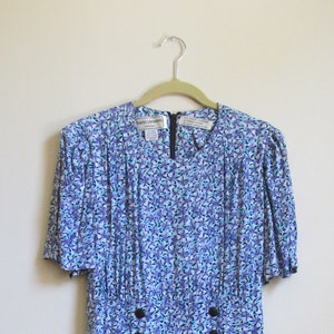 90s Floral Dress L 40 Bust 30 Waist image 1