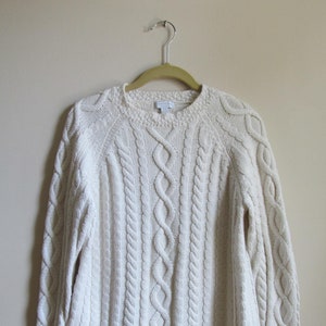 90s Cable Knit Pullover Sweater Petite M 39 Bust