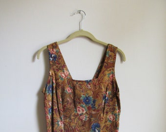 90s Floral Print Mini Dress S 36 Bust 30 Waist