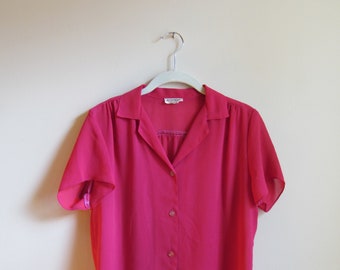 80s Short Sleeved Blouse S 38 Bust