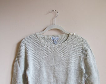 80s Mint Elbow Sleoved Pullover Pull Pull S 34 Buste