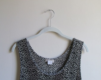 90s Cheetah impresión Maxi vestido M 36 Busto 32 Cintura
