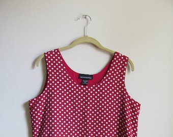 90s Polka Dot Tank Top M 40 Bust