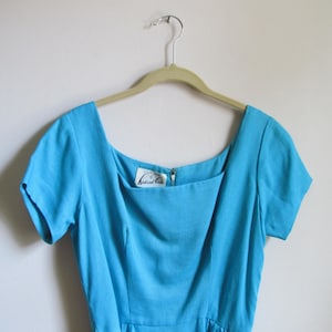 60s Sheath Dress with Waist Tie 36 Bust 27 Waist