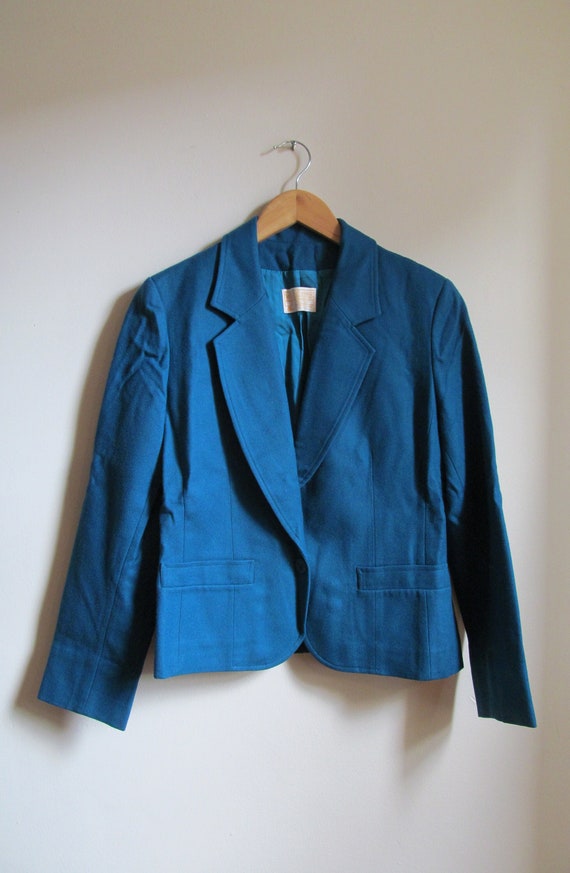 80s Pendleton Wool Blazer Jacket S M 36 Bust