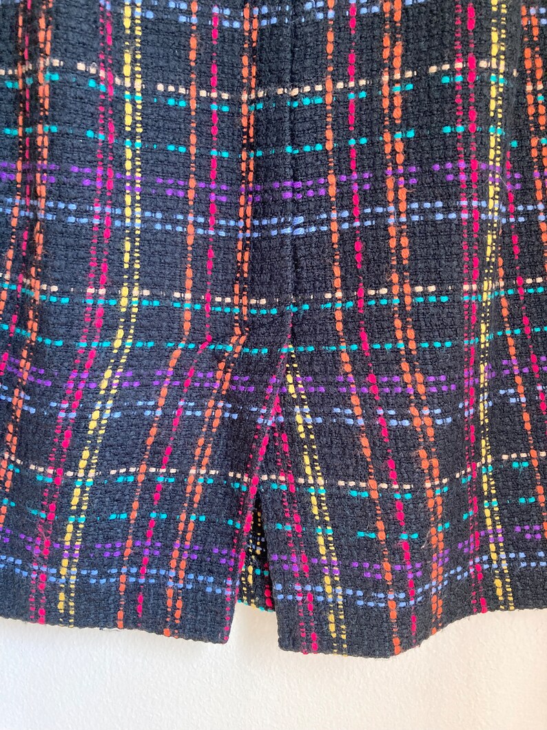 90s Rampage Colorful Plaid Pencil Skirt S 26 Waist image 4