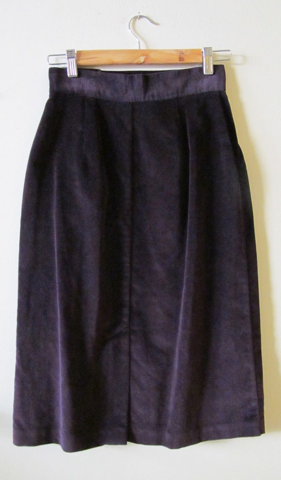 Velvet High Waist Skirt XS S 26 Waist - image 3