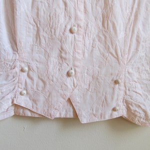 80s Pink Embroidered Blouse S 36 Bust image 4