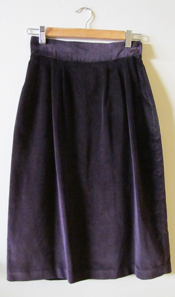 Velvet High Waist Skirt XS S 26 Waist - image 2