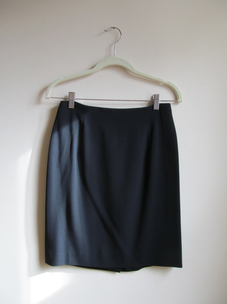 90s Ann Taylor Black Pencil Skirt S 27.5 Waist image 1