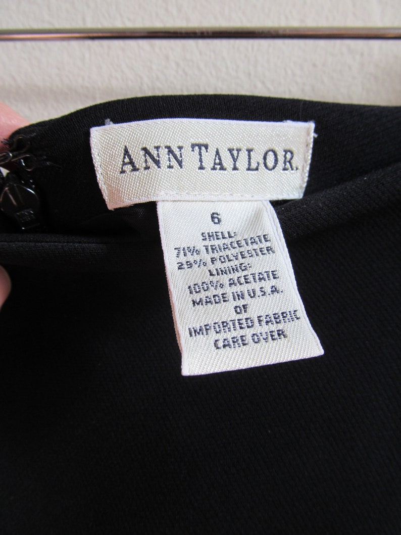 90s Ann Taylor Black Pencil Skirt S 27.5 Waist image 6