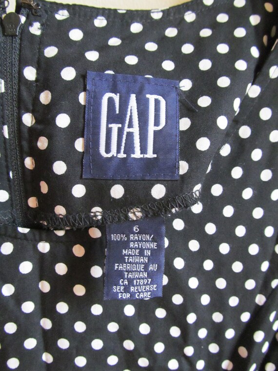 90s Gap Polka Dot Dress S M 38 Bust 30 Waist