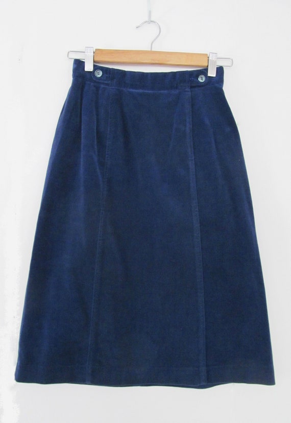 70s Wrangler A-Line Midi Skirt XS S 25 Waist