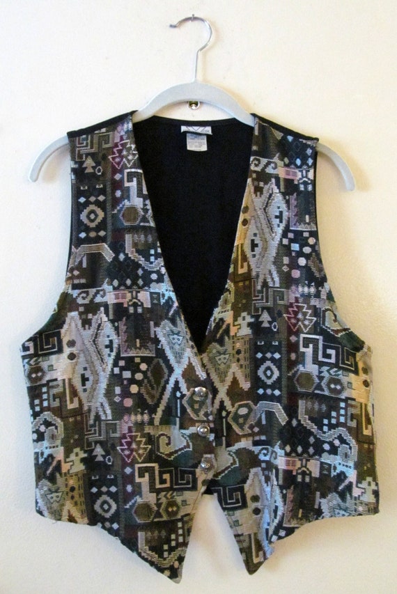 Jacquard Folk Art Vest M 38 Bust