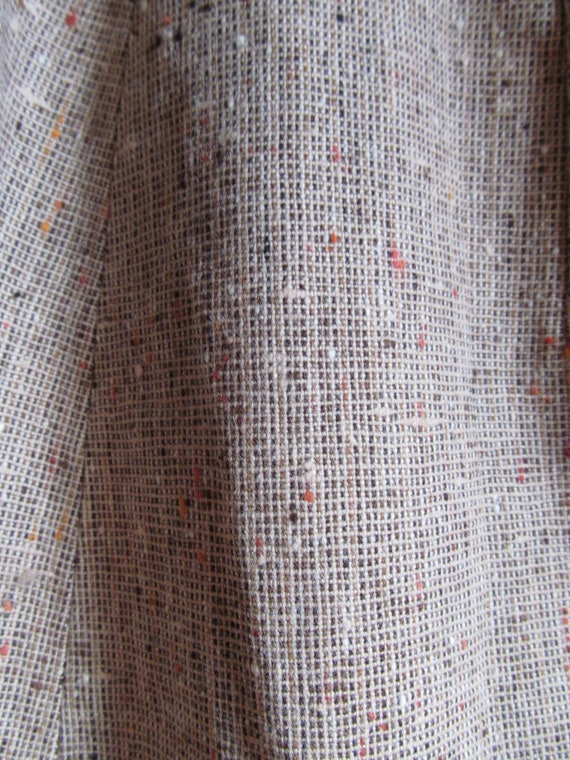 80s Wool Tweed Pleated Skirt M L 29 Waist - image 4