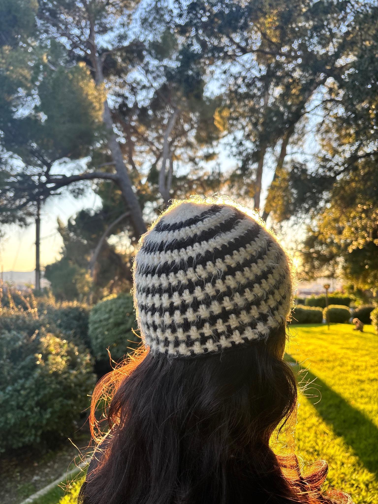 Black Striped Beanie - Etsy