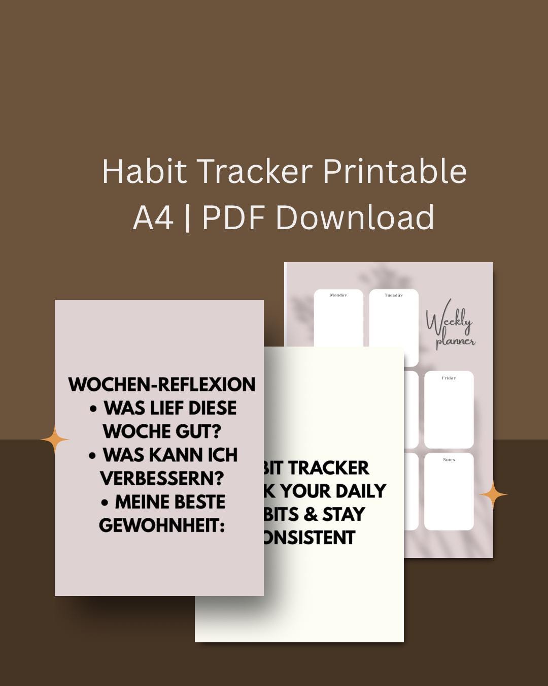 Habit Tracker Printable Minimalist Habit Planner PDF Download - Etsy