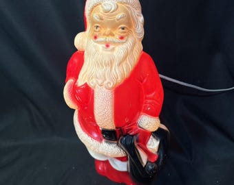 Vintage Empire Blow Mould Weihnachten Weihnachtsmann Tabletop 13 Zoll 1968 Light Up