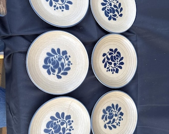Juego de 6 platos de postre/ensalada Pfaltzgraff Folk Art de 18 cm (7 pulgadas)