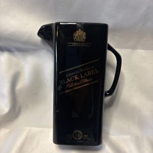 Vintage Johnnie Walker Black Label Ceramic Pitcher, Ice Bucket , Ashtray image 3