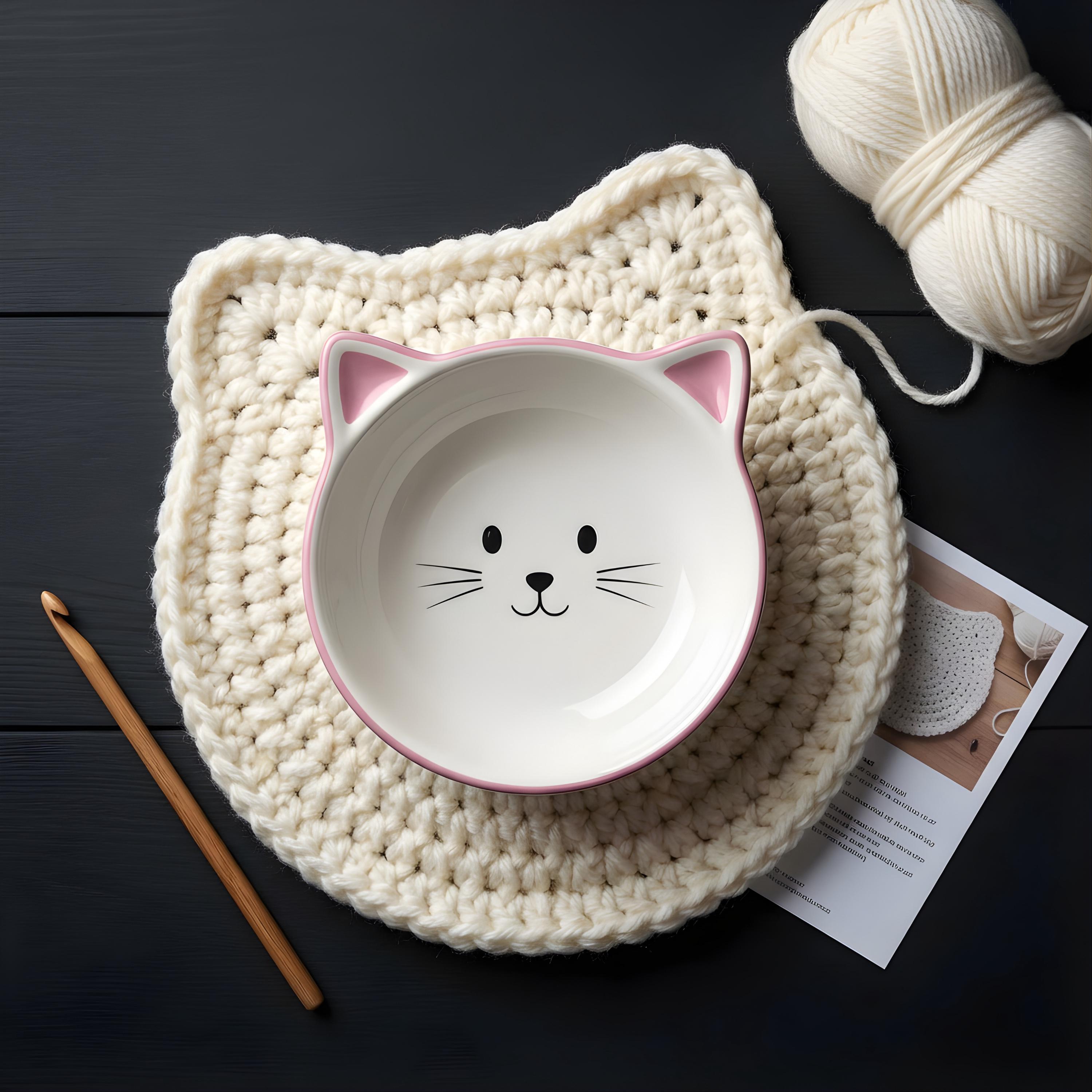30 Cat Coaster Crochet Patterns for Cat Lovers, Gifts, and Cozy Home Decor 20 Cat Coaster, Pet Bowl Mat, or Candle Mat Crochet Pattern