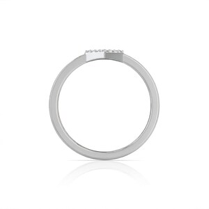 Lab Grown Diamond Ring - Geometric Rose Gold Ring - 14K Gold Ring - Minimalist Stacking Ring - Promise Ring - Gift for Her image 9