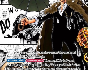 Crocodile - OP14-079 - The Azure Sea's Seven (OP14) Custom Manga Style Proxy - One Piece TCG