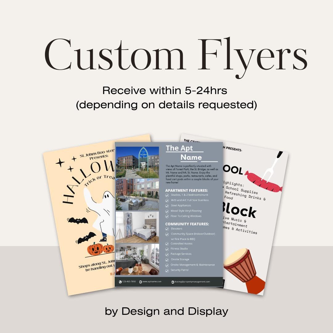 Customizing Flyer Custom Flyer Design - Etsy