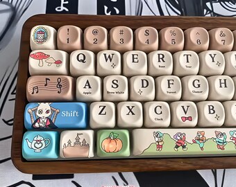 おとぎ話キーキャップセット（129キー）｜メカニカルキーボード用かわいいPBTキーキャップ｜MOAプロファイル