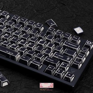 Comic Keycaps Set (136 Keys) | Custom PBT Keycaps for Mechanical Keyboards | Cherry Profile