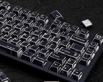Comic Tastenkappen Set (136 Tasten) | Custom PBT Tastenkappen für Mechanische Tastaturen | Kirsch-Profil