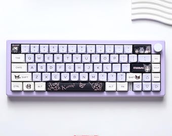 Kuromi Anime Tastenkappen Set (140 Tasten) | Custom PBT Tastenkappen für Mechanische Tastaturen | XDA/MDA Profil