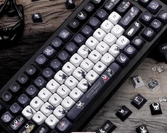 Hallow Knight Anime Tastenkappen Set (130 Tasten) | Custom PBT Tastenkappen für mechanische Tastaturen