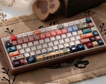 Set di copritasti con animali magici (151 tasti) / Copritasti PBT confortevoli per tastiera meccanica