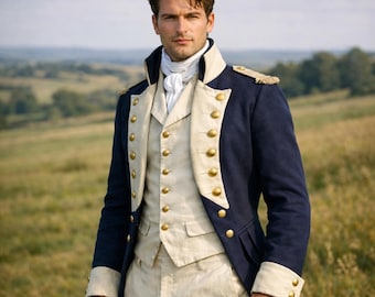 Revolutionary War–Style Military Uniform – 18th Century Costume for Reenactments, Cosplay & Historical Events - George Washington Uniform