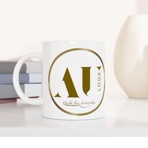 Aulook Logo Mok, Gemaakt voor Dagelijks Gebruik, Minimalistisch Design Koffiemok – Moderne Statement Mok, Stijlvolle Mok voor Dagelijks Gebruik, Kantoor & Thuis