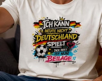 Camiseta "Hoje a Alemanha está jogando" - Camiseta divertida para torcedores de futebol, unissex - Camiseta da Seleção Alemã - Presente para fãs da Copa do Mundo/Europa