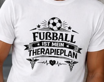 Camiseta "Futebol é minha terapia" - Camiseta divertida de futebol para homens e mulheres - Presente para fãs de futebol - Camiseta vintage unissex de futebol