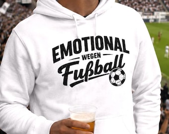 Moletom com Capuz Emocional de Futebol – Moletom de Futebol Divertido para Homens e Mulheres – Presente para Fãs de Futebol – Moletom de Futebol – Moletom Esportivo com Frase Unissex