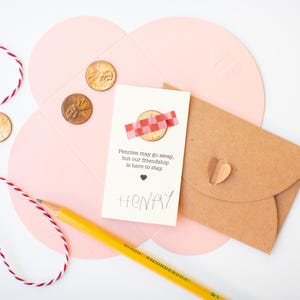 Eco Valentines Kids - Penny - Minimal Classroom Printable, Non-Candy School Approved, Instant Download